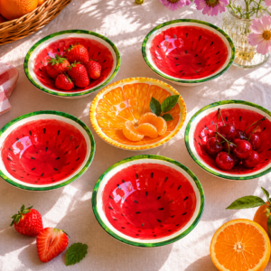 Vrolijke vintage fruitschaaltjes