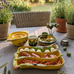 Vintage mediterrane aperitiefset