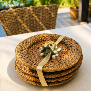Set van 10 Boho chic rotan placemats